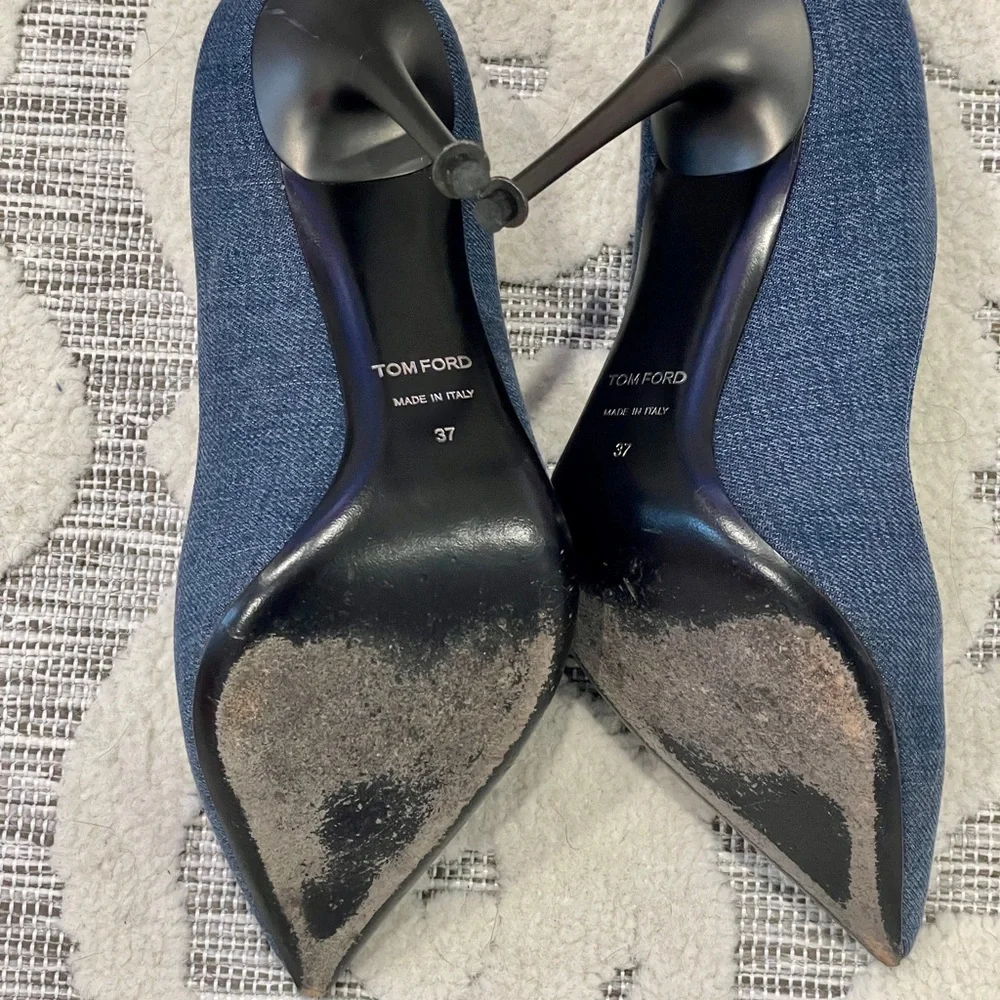 💥 TOM FORD💥 denim pin heel pump - Picture 5 of 10